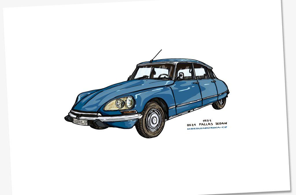 Tisk na papír různých formátů: Citroën DS 21 Pallas Sedan