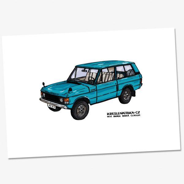 Tisk na různé formáty papíru: Range Rover Classic 1971