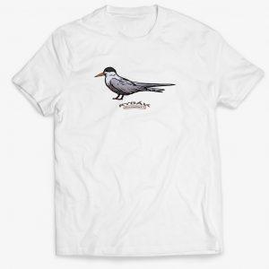 Rybák obecný (Sterna hirundo) na triku s potiskem