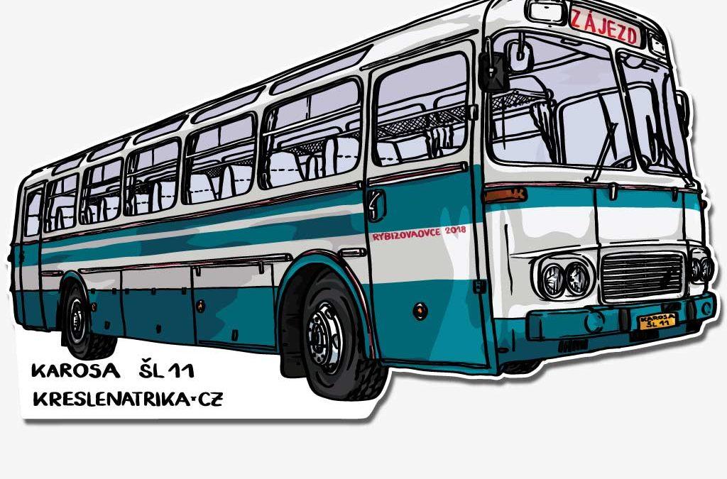 Neprůhledná samolepka linkový autobus: KAROSA ŠL11