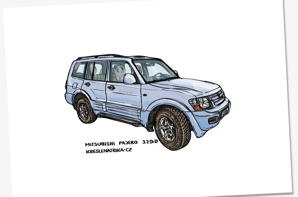 Tisk na papír různých formátů: Mitsubishi Pajero 3.2.DiD (2002)