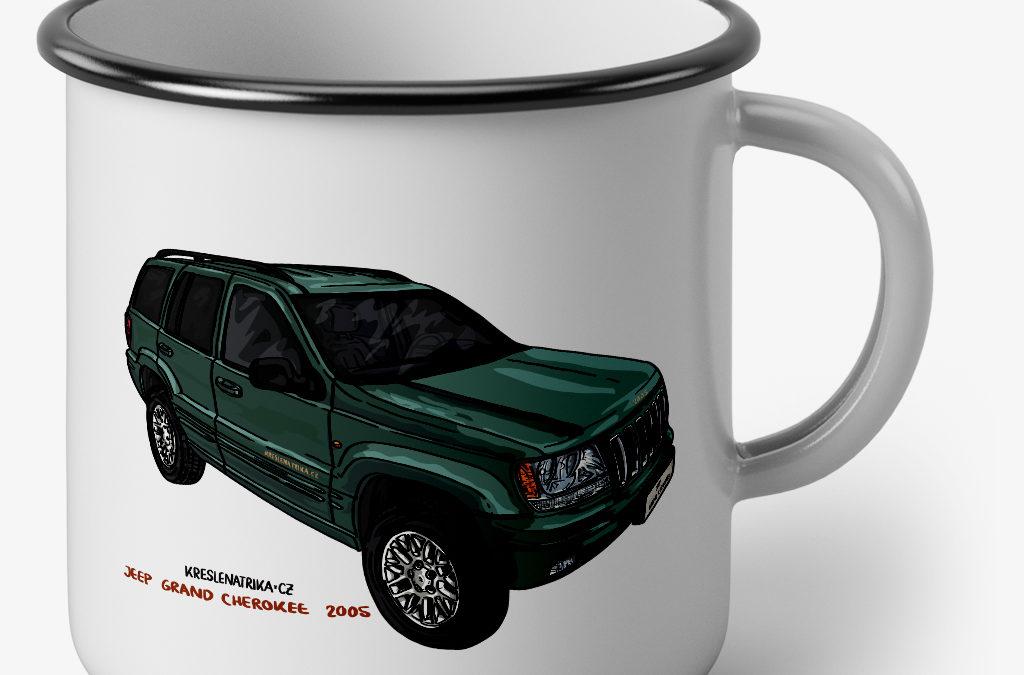 Plechový hrníček – offroad Jeep Grand Cherokee (2005)