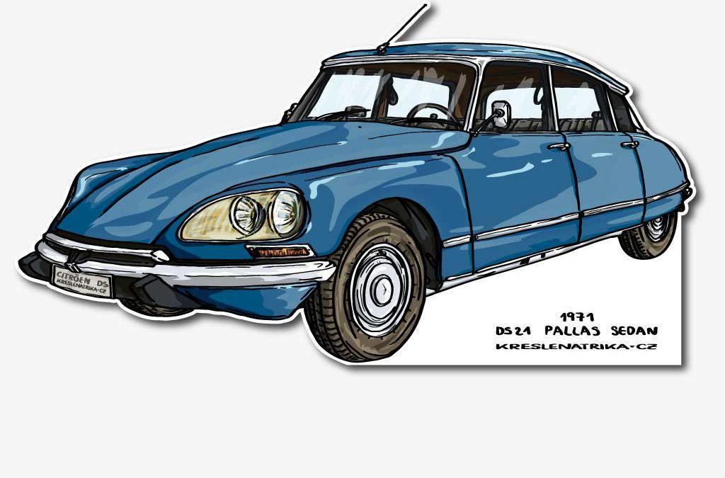 Neprůhledná samolepka: Citroën DS 21 Pallas Sedan (1971)