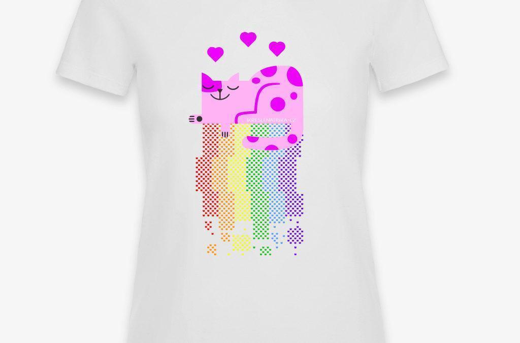 Triko pro sexy ženy s kočkou z internetu Nyan cat