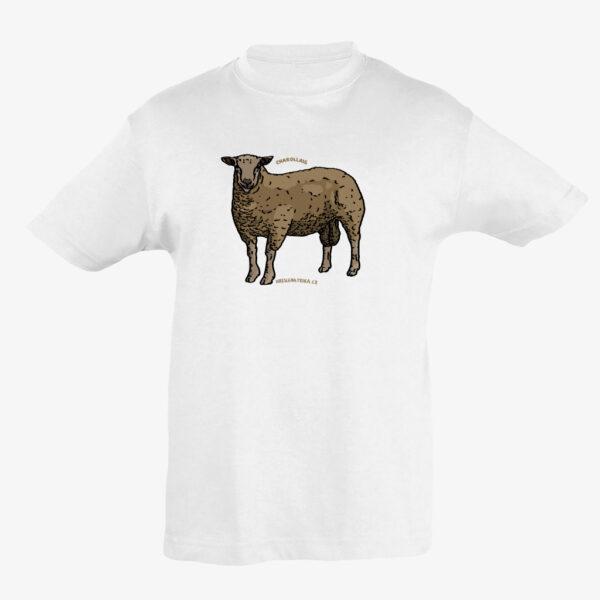 Tričko pro děti s ovečkou Charollais