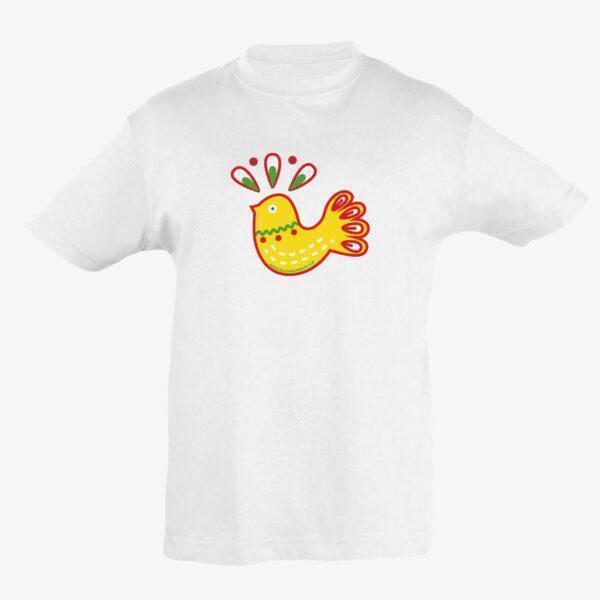 Dětské tričko s folklórním ptáčkem
