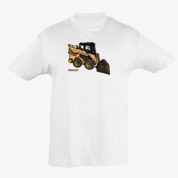Bagřík na dětském tričku - Komatsu smykový nakladač