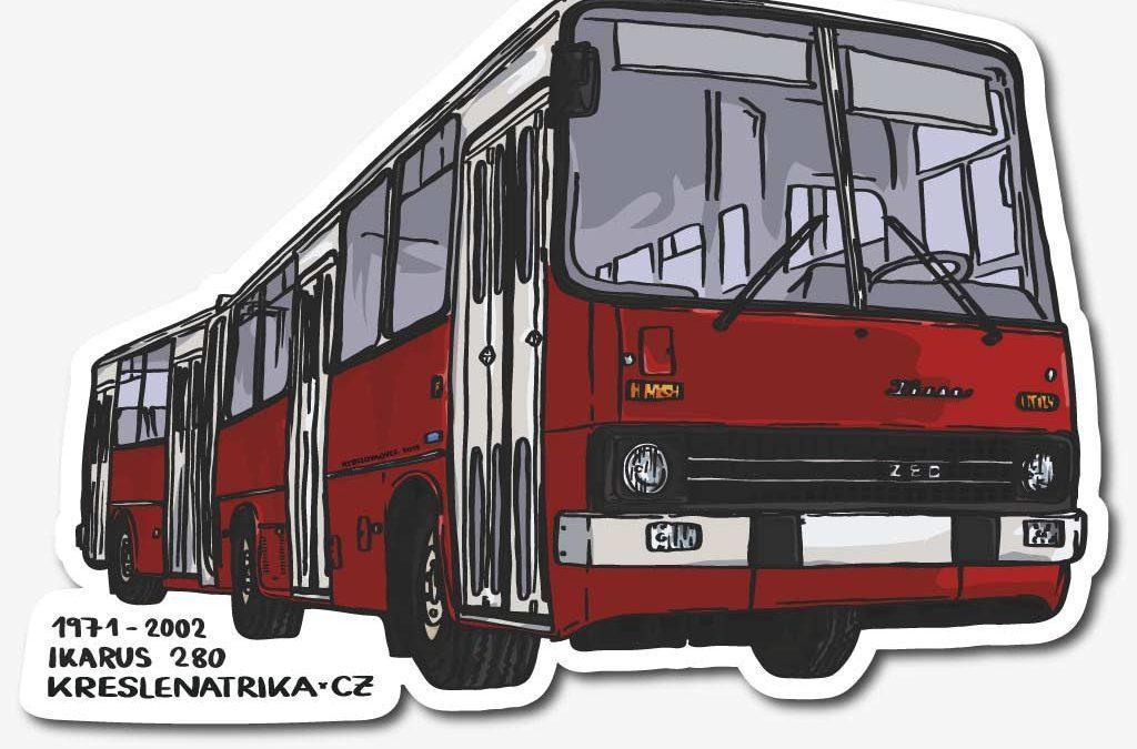 Nálepka autobus Ikarus 280