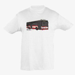 Bílé dětské tričko s autobusem Crossway