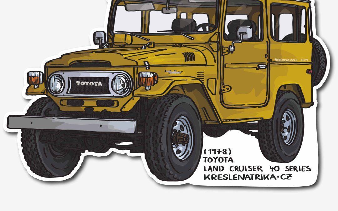 Neprůhledná samolepka Toyota Land Cruiser 40 series (1978)