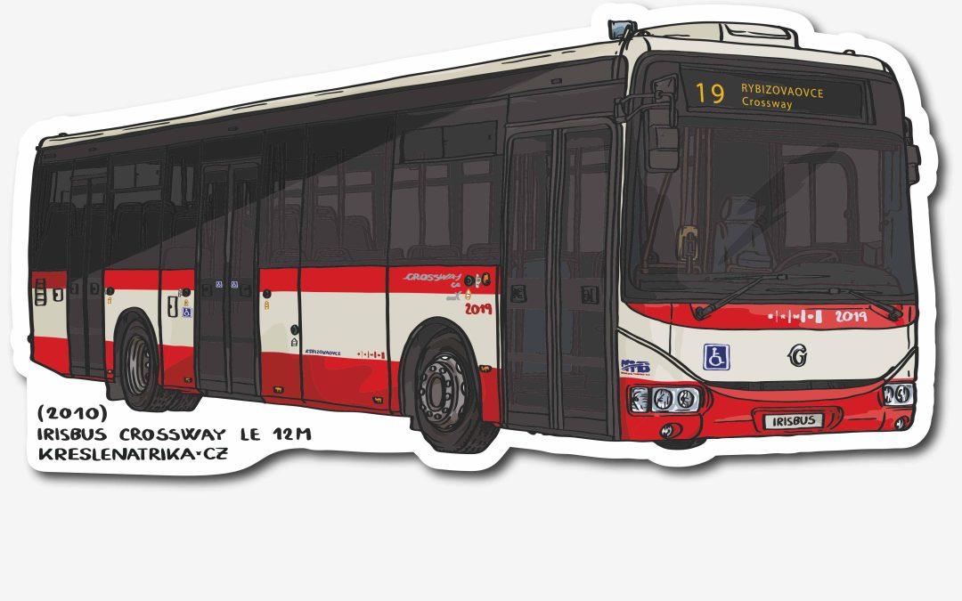 Neprůhledná samolepka linkový autobus Irisbus Crossway LE 12 m