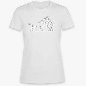 Dámské bílé tričko se psem LADY pomáhá