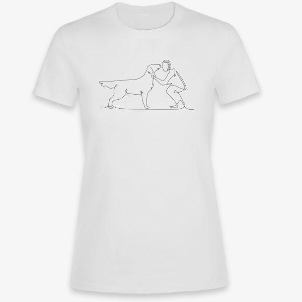 Dámské bílé tričko se psem LADY pomáhá