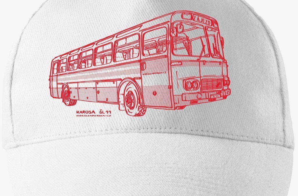 Kšiltovka autobus Karosa ŠL11 jednobarevná