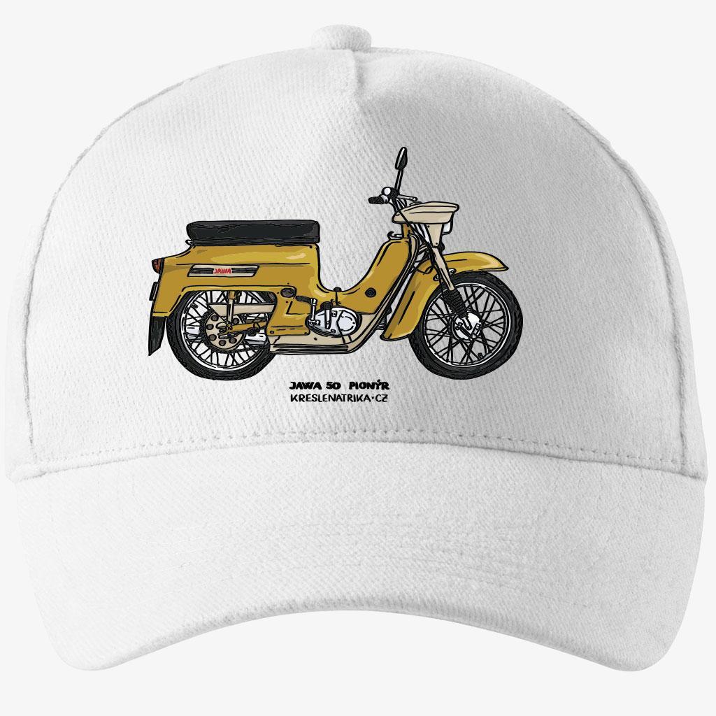 Kšiltovka motorka Jawa 50 Pionýr - kari žlutý lak