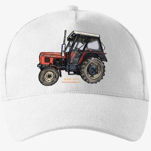 Bílá kšiltovka s traktorem Zetor 5211
