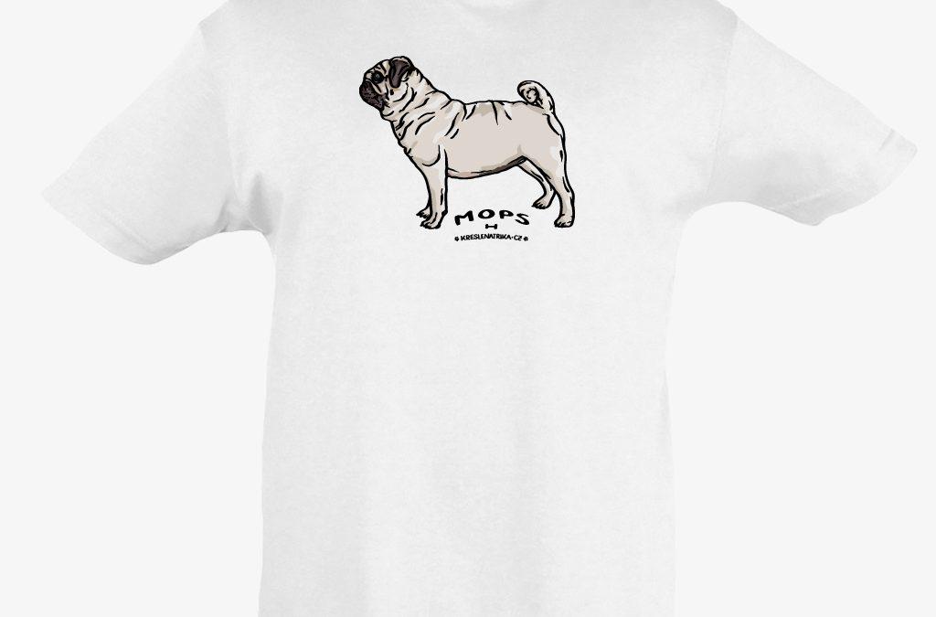Dětské tričko se psem: mops