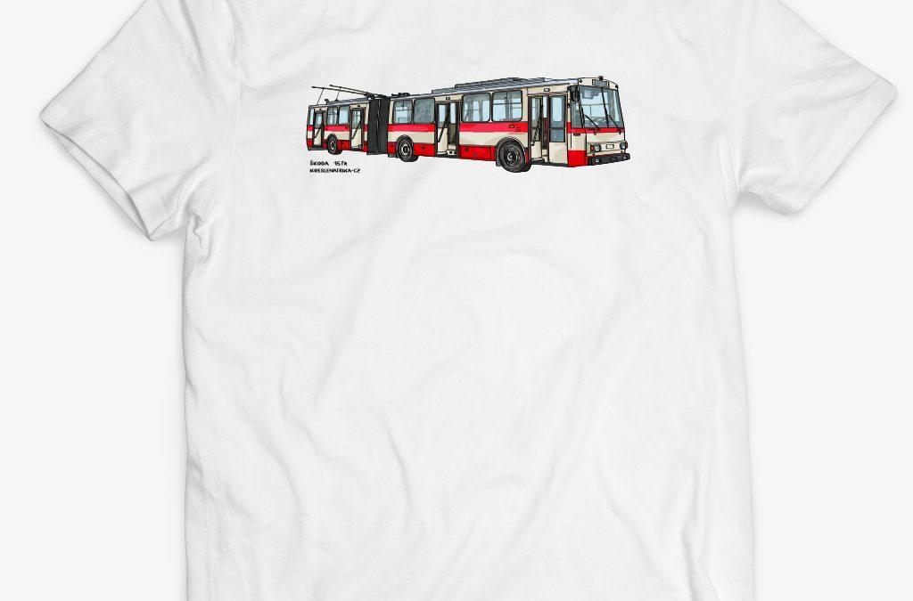 Pánské tričko trolejbus Škoda 15Tr