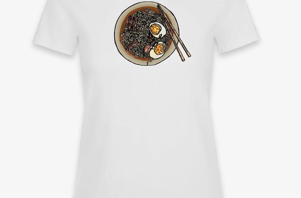 Dámské tričko s japonskou polévkou ramen