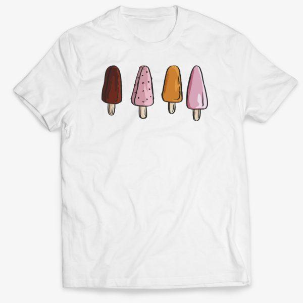 Bílé tričko se zmrzlinou / nanukem