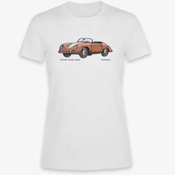 Bílé dámské tričko Porsche 356A Speedster 1958