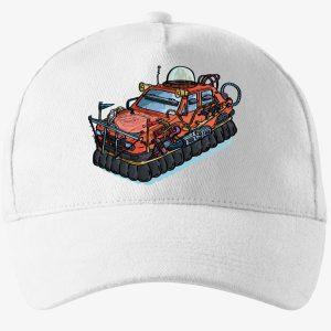 Bílá kšiltovka upravená postapo Škoda 120.