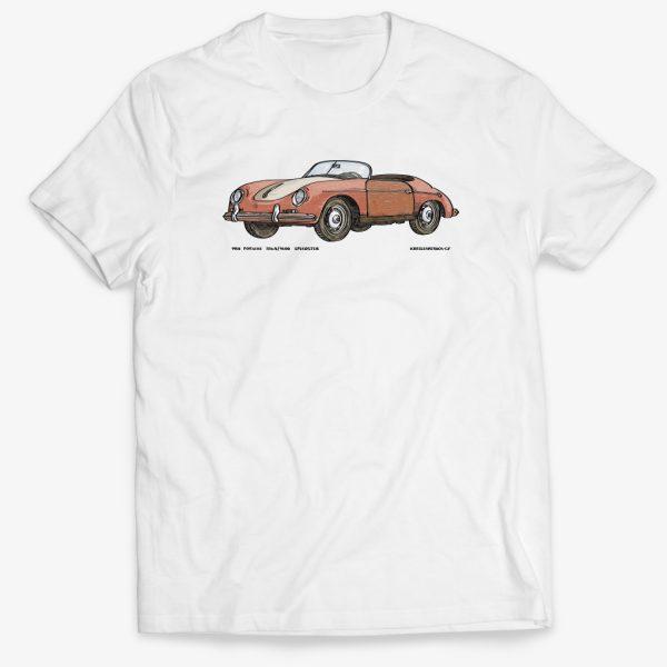 Bílé pánské tričko Porsche 356A/1600 Speedster 1958