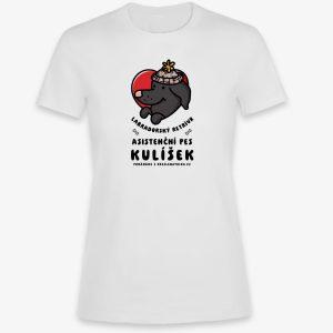 Bílé dámské tričko asistenční pes Kulíšek je frajer