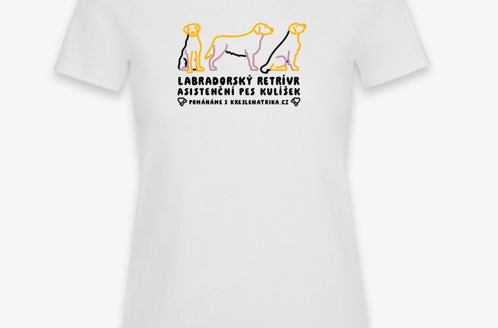 Dámské tričko asistenční pes KULÍŠEK labradorský retrívr