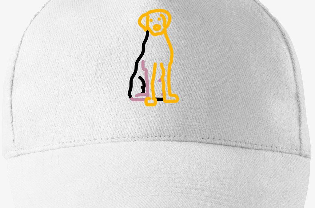 Kšiltovka asistenční labrador KULÍŠEK sedí