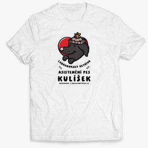 Bílé tričko asistenční pes Kulíšek