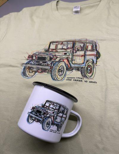 Plecháček a tričko Toyota Land Cruiser 40 Series
