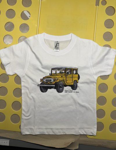 Bílé dětské tričko Toyota Land Cruiser 40 series