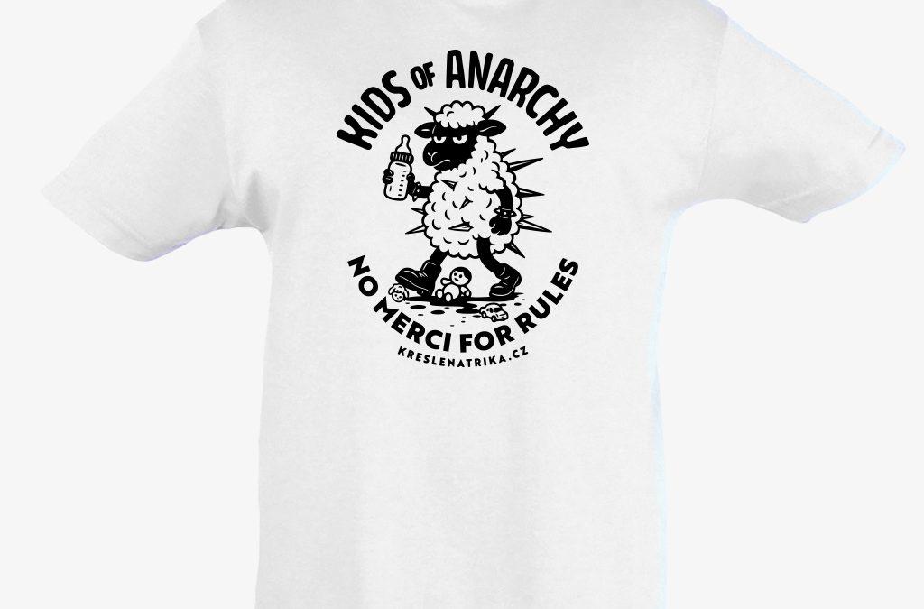 Kids of Anarchy– dětské tričko s punkovou ovcí