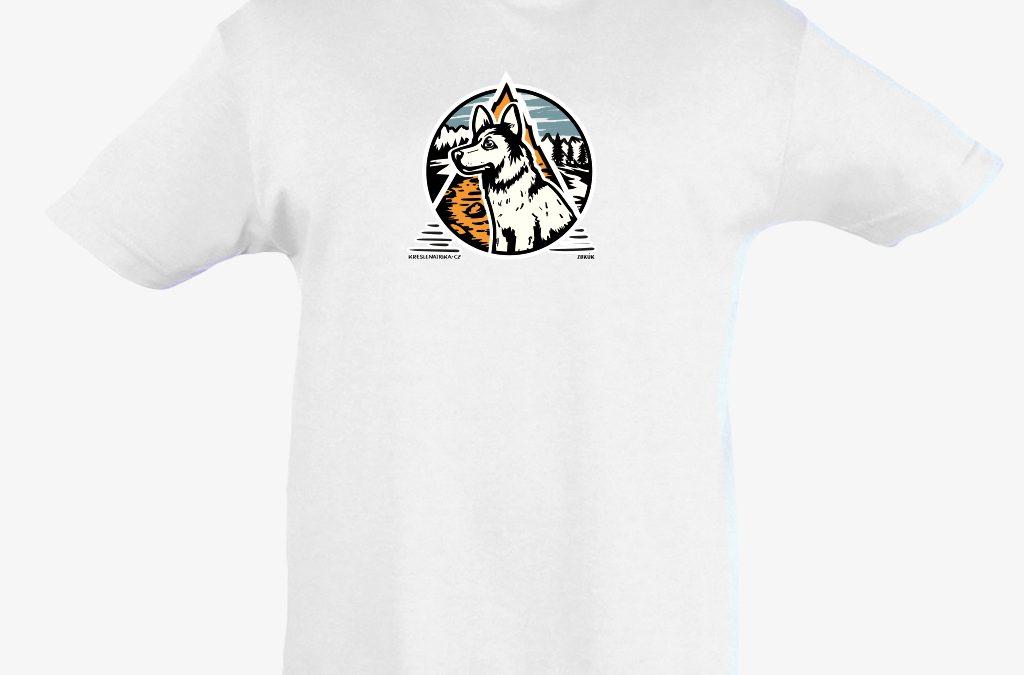 Dětské tričko Vyhledávání v ploše – univerzální pes do akce