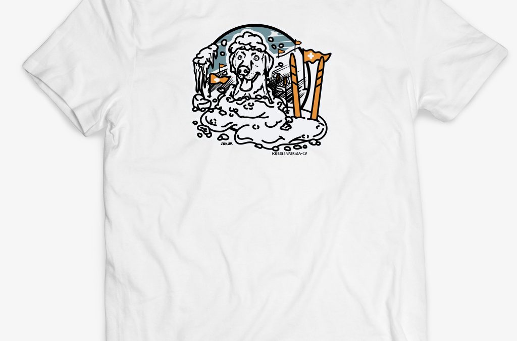 Pánské tričko labrador vyhledávání v lavině