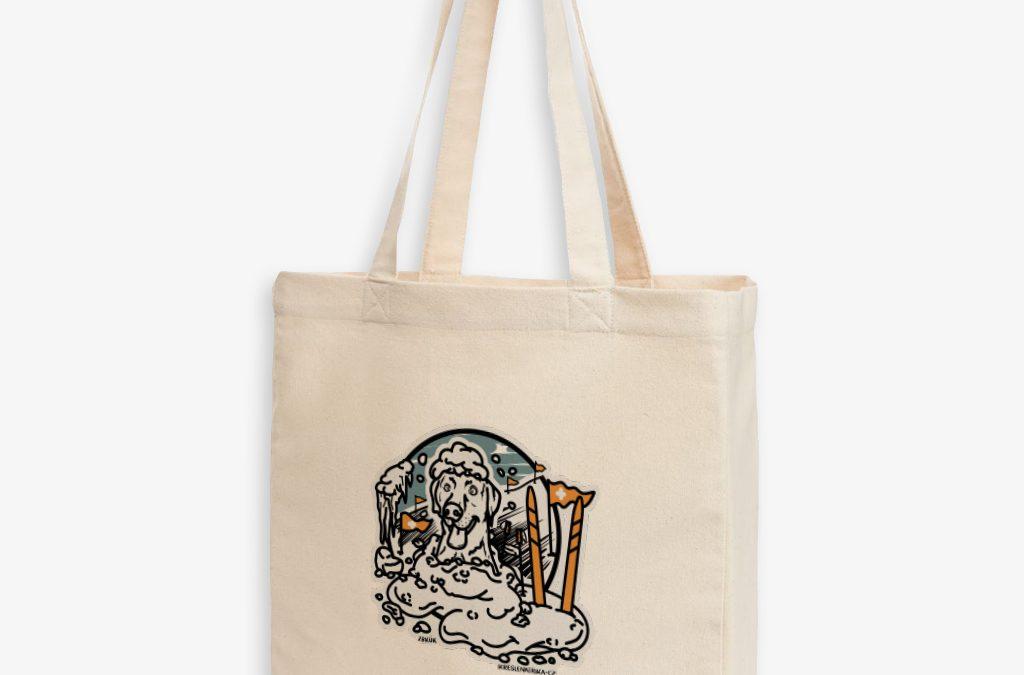 Plátěná taška Labrador – vyhledávání v lavině