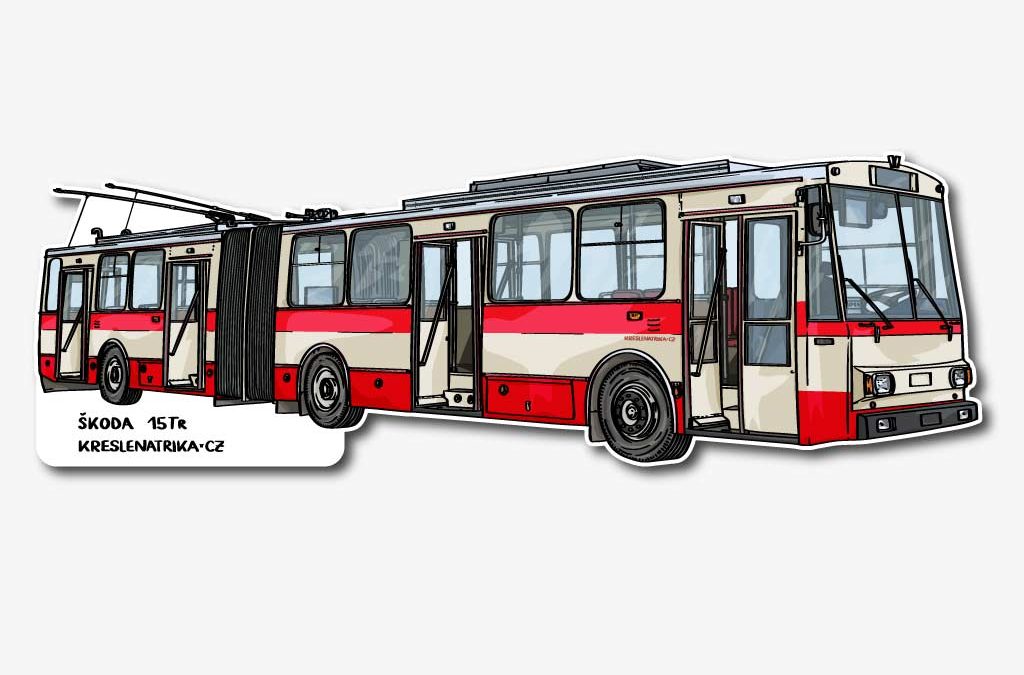 Samolepka Škoda 15Tr – kloubová legenda, která nevybledne