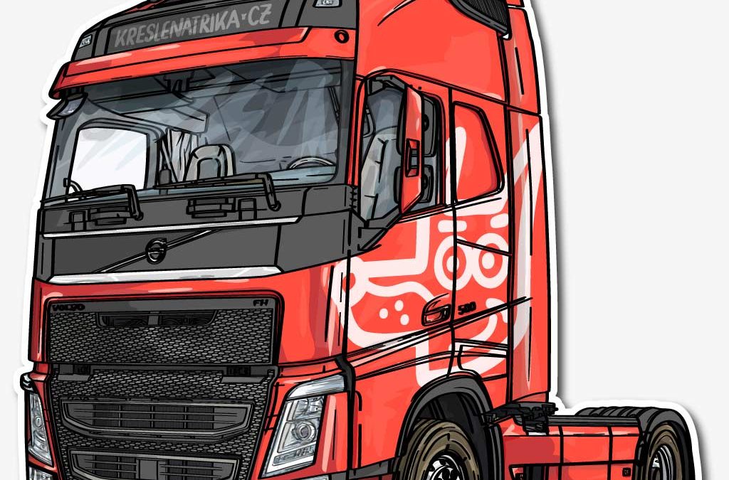 Nálepka dálkový tahač Volvo FH500