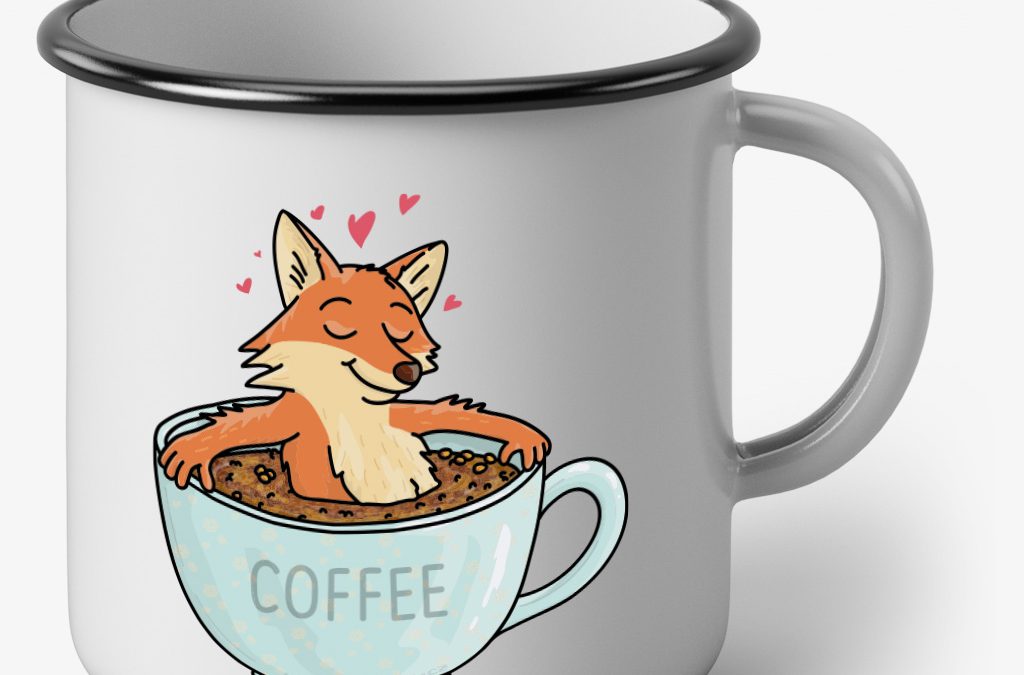 Plecháček liška v kávě