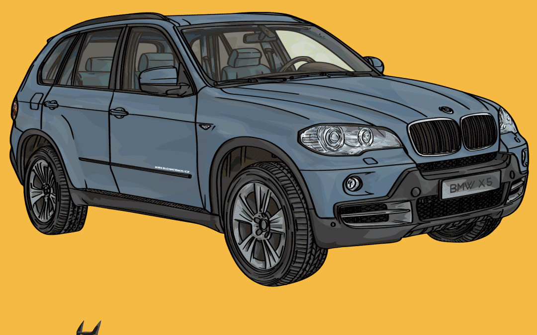 Kresba auta BMW na zakázku