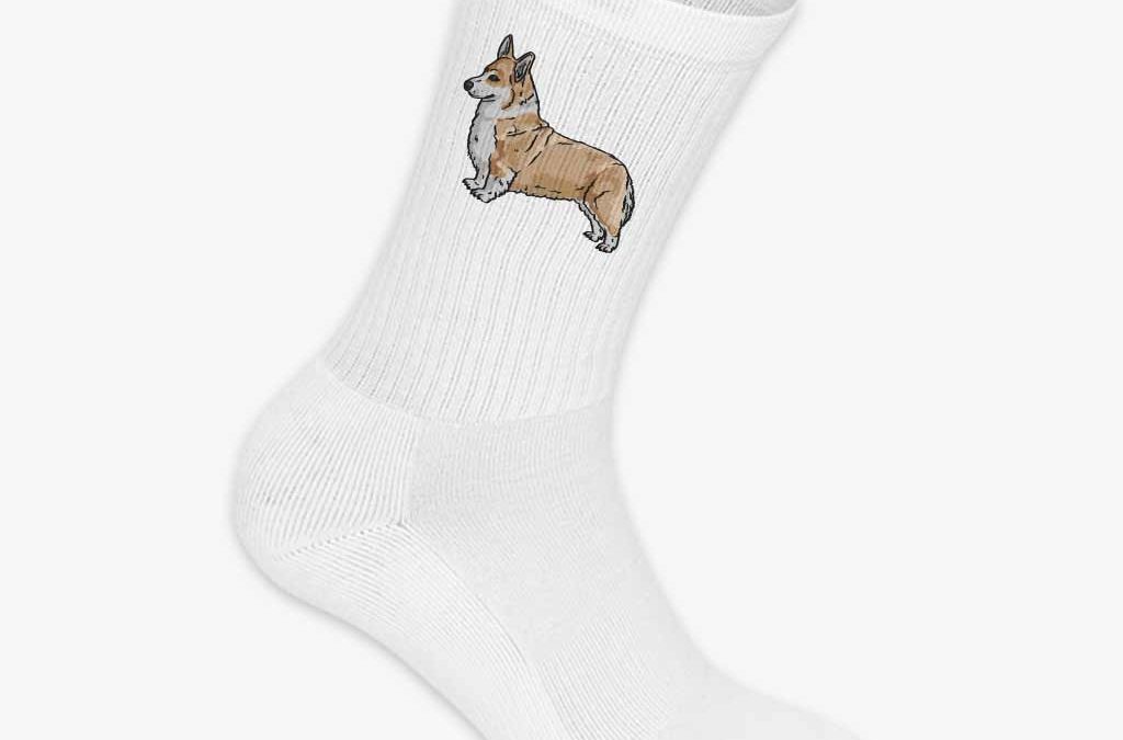 Autorské ponožky s corgi pejskem