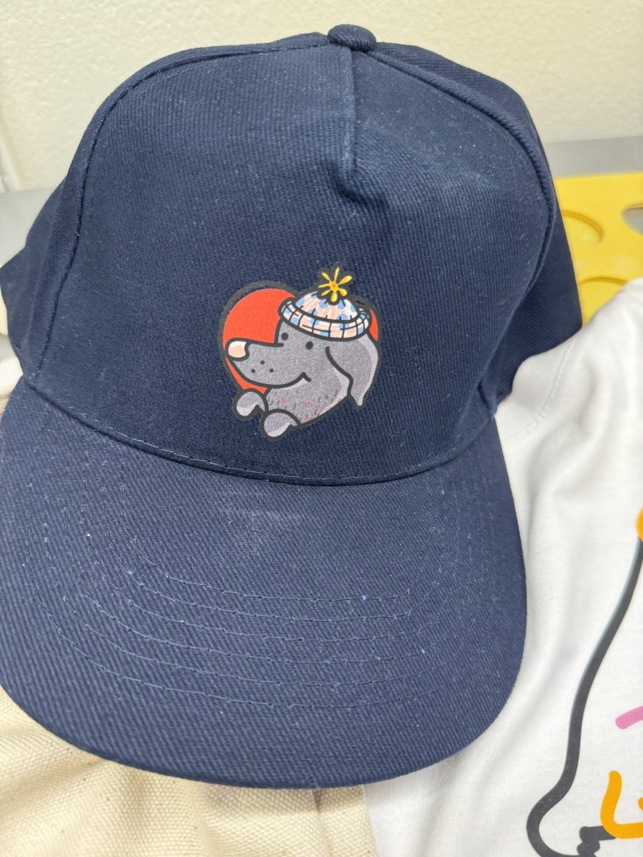 Námořní modrá kšiltovka se psem